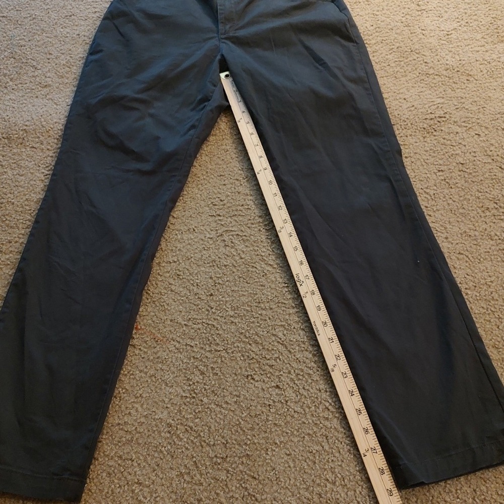 Lee Tailored Chino Pants Womens 8M Gray Excellent Slim Straight Leg Cotton Blend